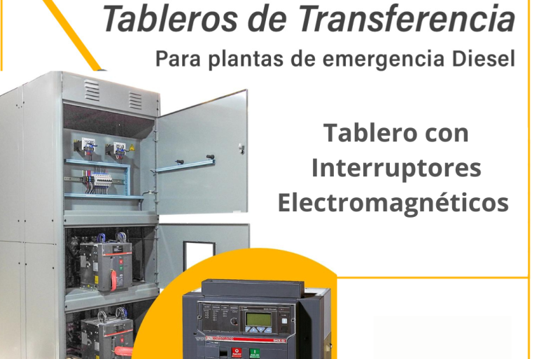 Tablero de Transferencia con Interruptores Electromagnéticos.